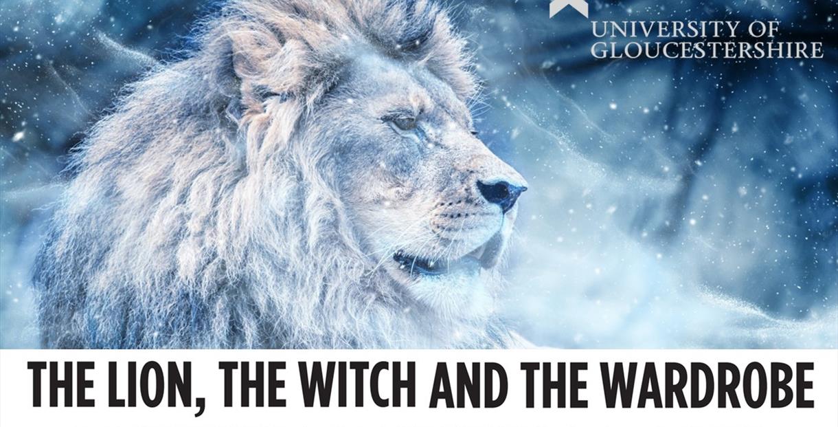 The Lion, The Witch and The Wardrobe performed by University of Gloucestershire students image with a lion.