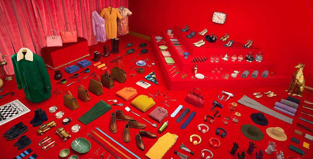 Selection of clothes and accessories