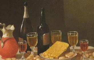 Cheese and wine artwork