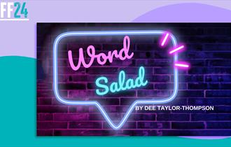 An LED Word Salad sign