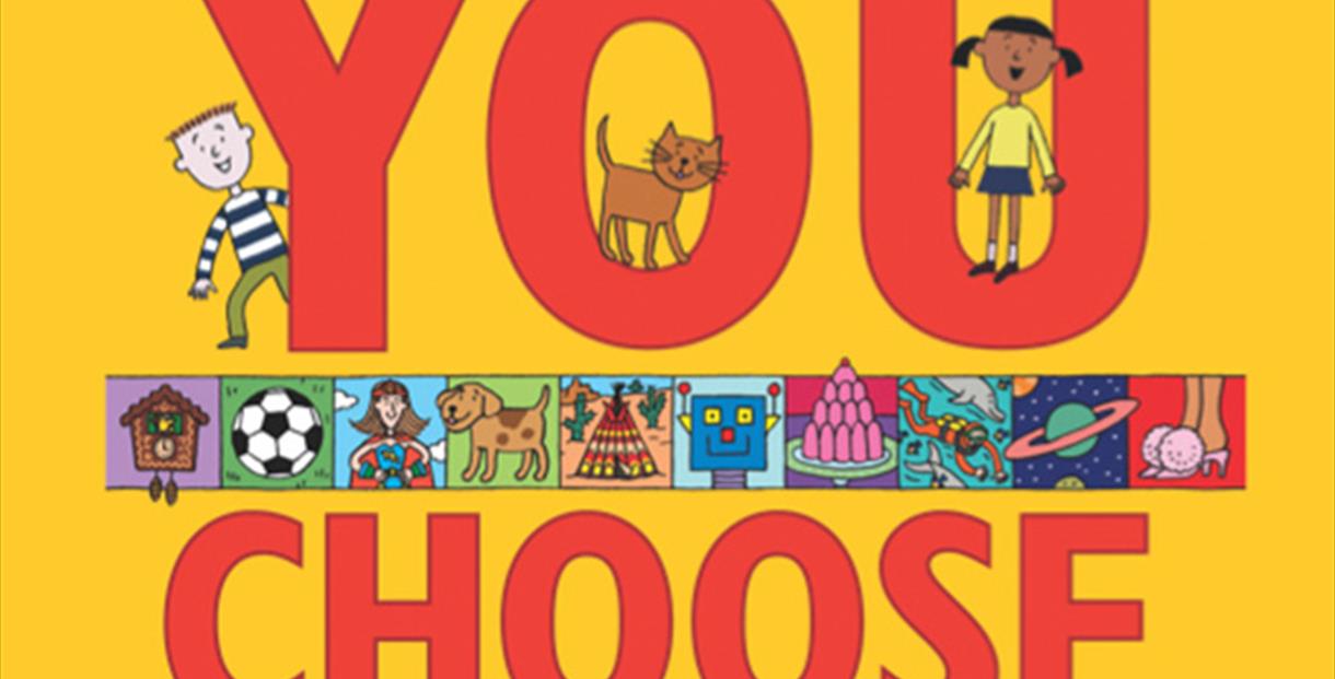 Cartoon images from the You Choose childrens book