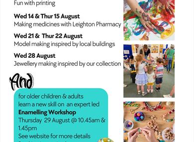family workshops,fun,family activities,summer holidays,painting,model making,jewellery making
