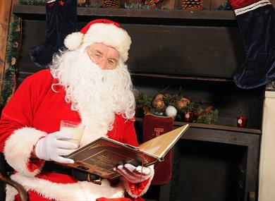 Father Christmas at Cheshire's Lion Salt Works Museum in Northwich