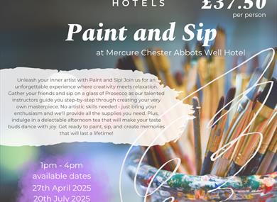 Paint and sip,mercure Chester