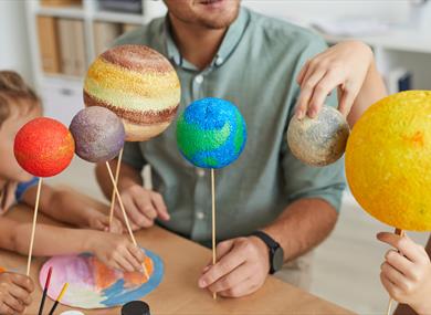 Drop-in Space themed crafts,weaver hall museum,school holidays