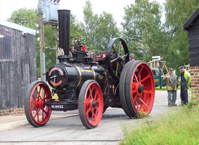 Large steam traction engine at the Lion Salt Works Museum