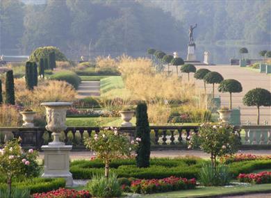 Italian Garden at Trentham Gardens in Summer