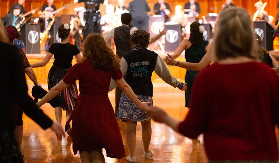 Swing music,dancing,chester town hall,