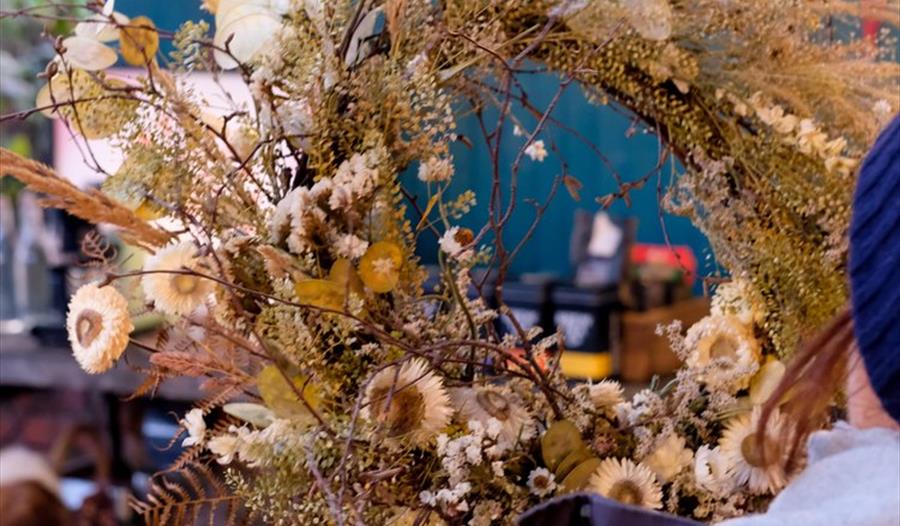 Seasonal wreath making workshop,Hawarden estate