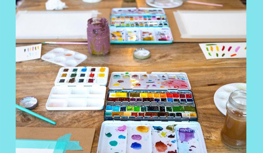 watercolour workshop,recharge,wellness,st marys creative space,chester