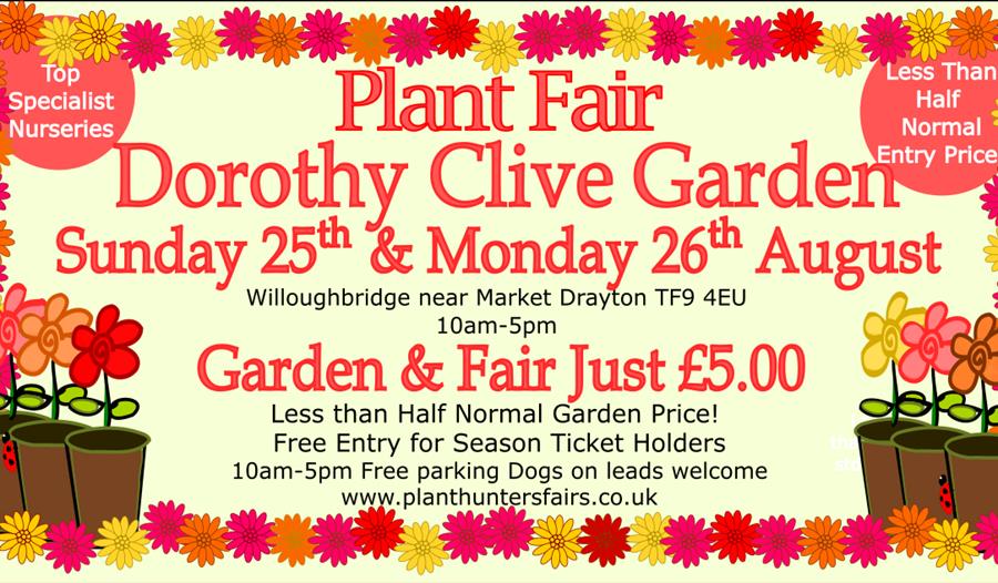 plant fair,plant hunters,garden,cheshire,dorothy clive garden