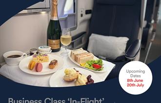 afternoon tea,business class,flight simulator,champagne,luxury experience