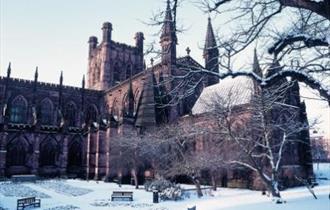 Chester Cathedral in winter