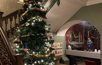 Christmas decoartions at the Grosvenor Museum