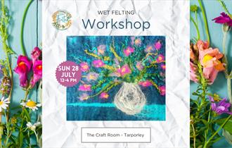 Wet felting workshop poster
