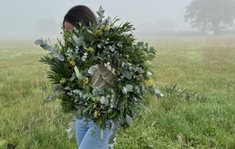 luxury wreath making,afternoon tea,rookery hal,cheshire,christmas