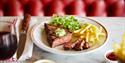 Delicious rump steak and chips at Cafe Rouge, Chester