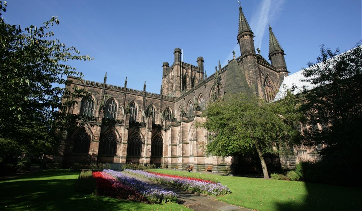 Stunning exterior of Chester Cathedral