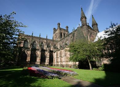 Stunning exterior of Chester Cathedral