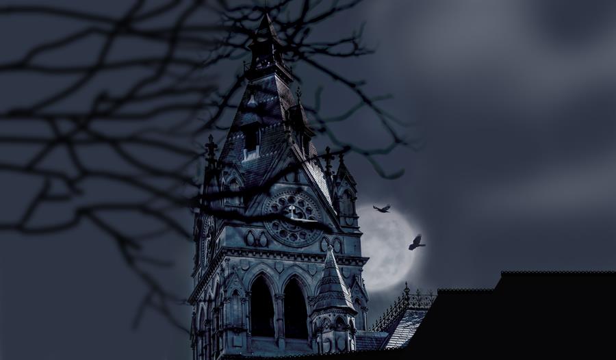 Chester Ghost Tours venture forth from the Gothic Town Hall,childrens ghost tour,half term fun