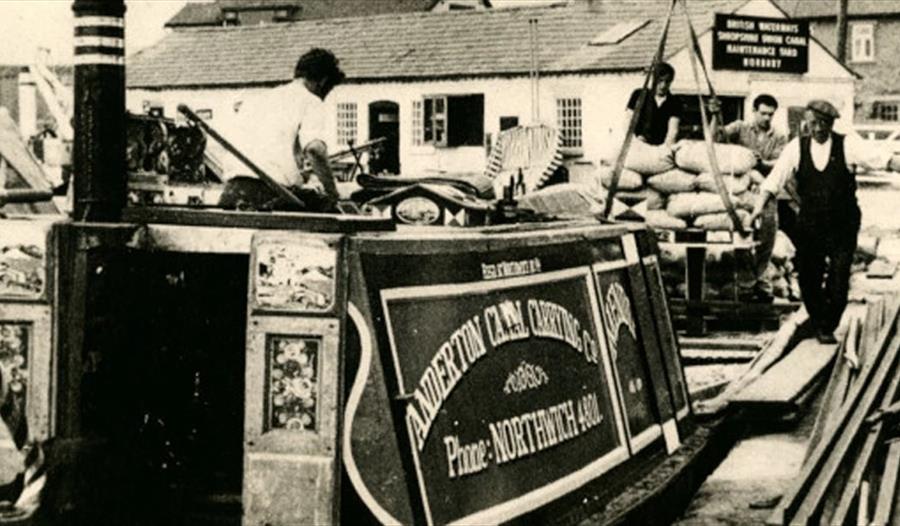 Charlie Atkins (on the right) also known as 'Chocolate Charlie' on board the historic Mendip