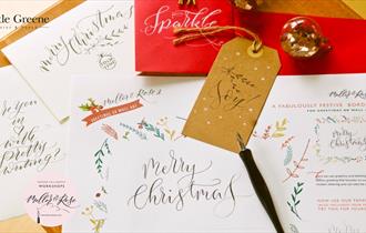 Christmas Calligraphy Workshop at Little Greene Wilmslow
