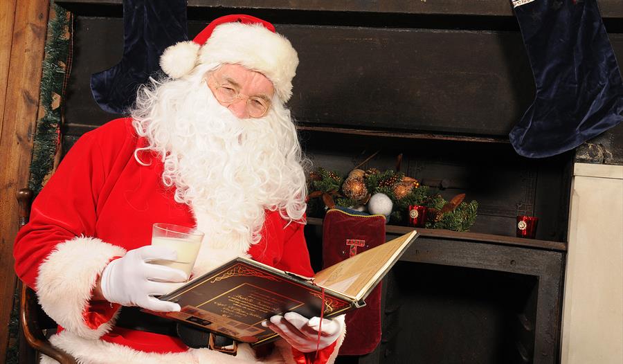 Father Christmas at Cheshire's Lion Salt Works Museum in Northwich