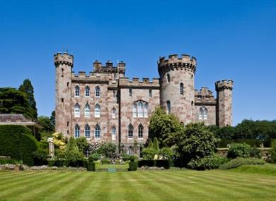 Beautiful romantic gothic style castle at Cholmondeley Castle Gardens