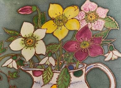 Silk Flower Painting