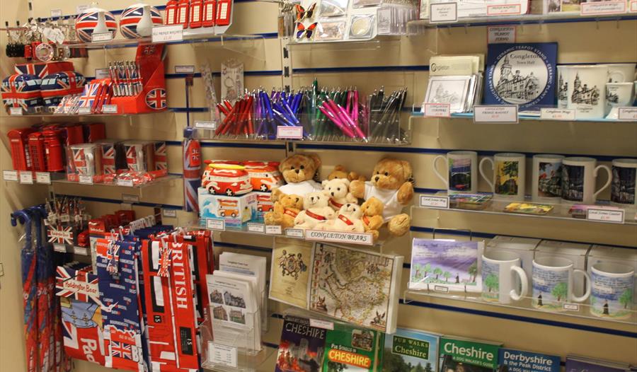 Souvenirs and gifts at Congleton Tourist Information Centre