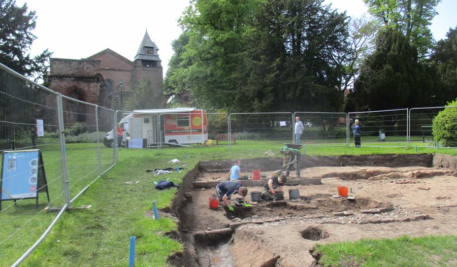 excavation in Grosvenor Park