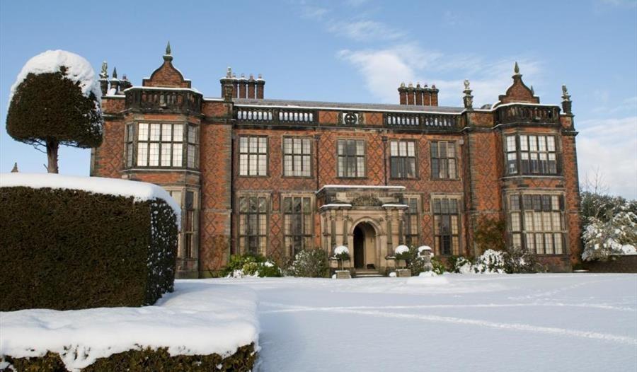 Arley hall in the Snow