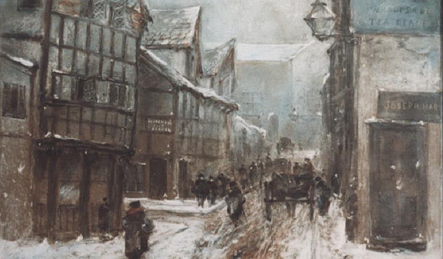 Old Cheapside, Warrington, 1864 by George Sheffield

