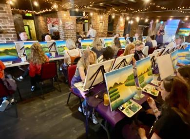 painting,art,party,drink,fun,event,telfords warehouse