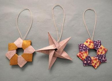 Origami Christmas decorations