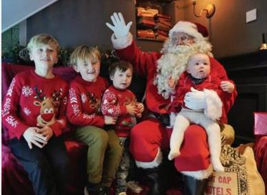 Santa, children, Christmas, visit from Santa, event