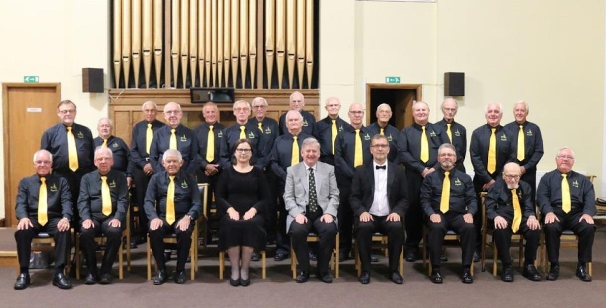 An image of the Chesterfield Male Voice Choir.