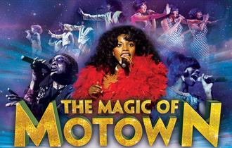 Text The Magic of Motown over a montage of images of various singers