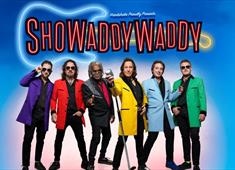 The members of Showaddywaddy wearing colourful jackets