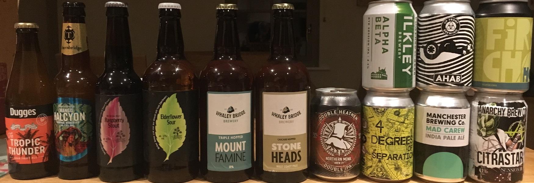 Locally brewed beers