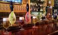 Ashover Brewery beers on display at a bar