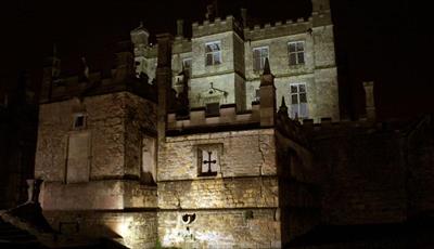 Bolsover Castle light up at night