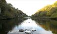 An image of the lake at Creswell Crags.
