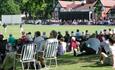 Watching cricket in Queen's Park, Chesterfield