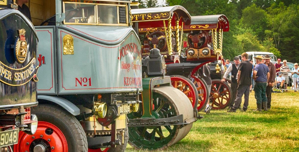 Steam engines on display at Cromford Steam Rally