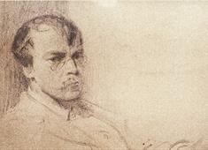 Pencil Sketching self-portrait of Joseph Syddall