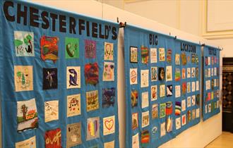 Chesterfield's Big Lockdown Textile with more than 100 patches designed and made by local people.