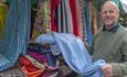 Fabric stall on Chesterfield Market