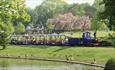 Miniature train running in Queen's Park, Chesterfield