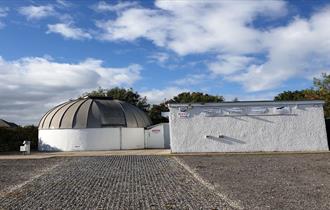 The Chesterfield Observatory, a white building with a large dome.